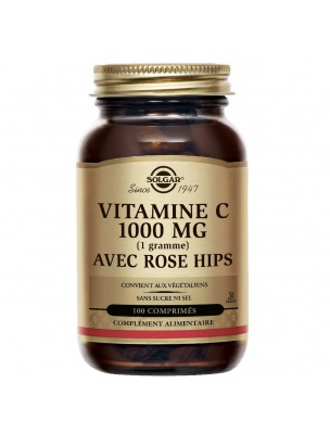 Image de Vitamine C 1000 mg au cynorrhodon - Défenses immunitaires 100 comprimés - Solgar depuis Herboristerie Louis - Produits de phytothérapie et d'herboristerie en ligne (179)