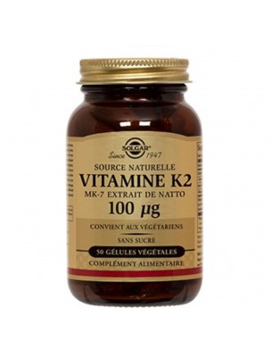 Image de Vitamine K2 naturelle (MK-7) 100 ug - Solidité des os et coagulation 50 gélules - Solgar depuis Résultats de recherche pour "Ceramic Fumigat"