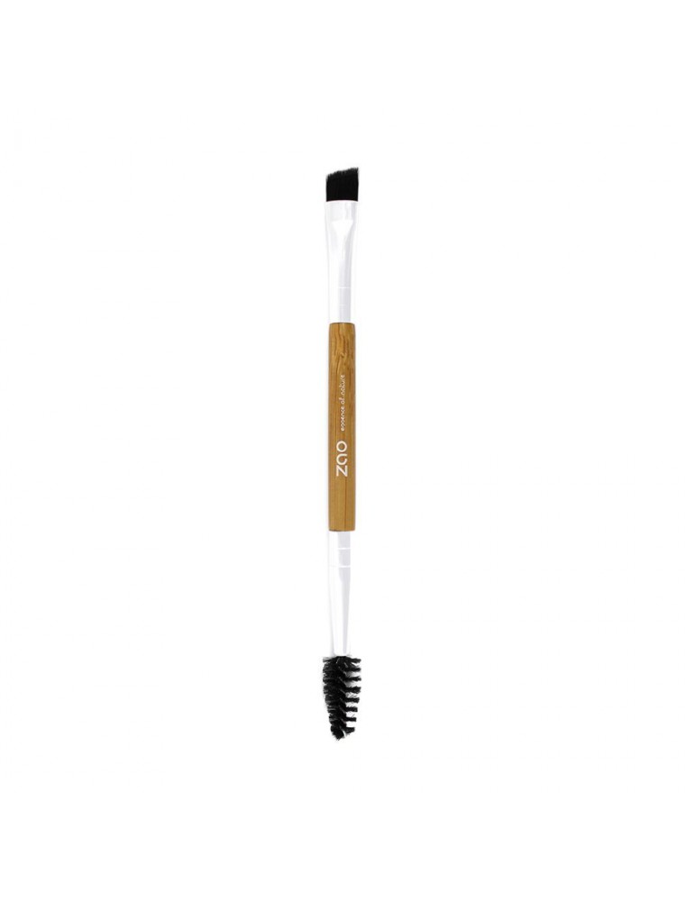 Image principale de la modale pour Pinceau Bambou Sourcils Duo 712 - Accessoire Maquillage - Zao Make-up