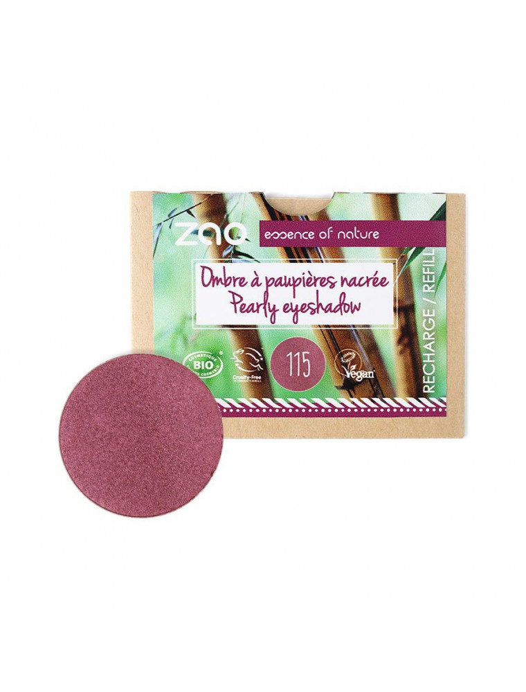 Recharge Ombre à paupières nacrée Bio - Rubis 115 3 grammes - Zao Make-up Recharge Ombre à paupières nacrée Bio - Rubis 115 3 grammes - Zao Make-up
