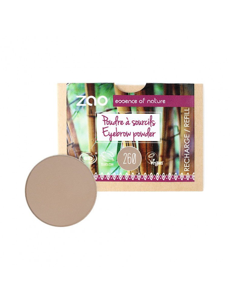 Recharge Poudre à Sourcils Bio - Blonds 260 3 grammes - Zao Make-up Recharge Poudre à Sourcils Bio - Blonds 260 3 grammes - Zao Make-up