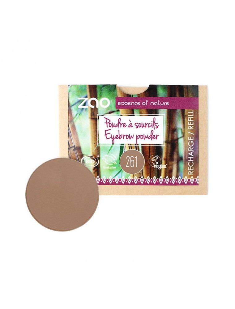 Recharge Poudre à Sourcils Bio - Blond cendré 261 3 grammes - Zao Make-up Recharge Poudre à Sourcils Bio - Blond cendré 261 3 grammes - Zao Make-up