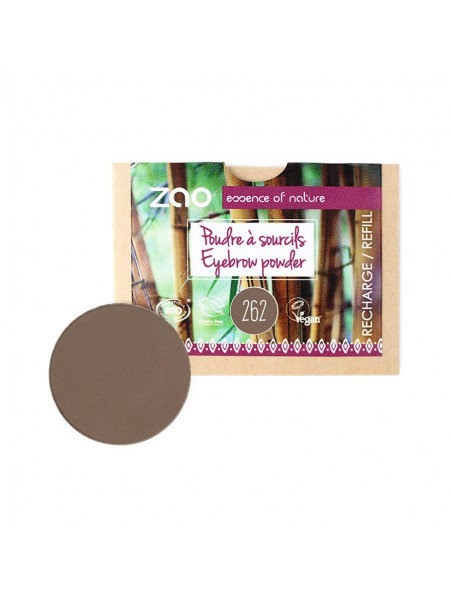 Recharge Poudre à Sourcils Bio - Bruns 262 3 grammes - Zao Make-up Recharge Poudre à Sourcils Bio - Bruns 262 3 grammes - Zao Make-up
