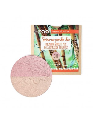 Image 36292 supplémentaire pour Recharge Shine-up Powder Bio Duo - Rose et Or 311 9 grammes - Zao Make-up