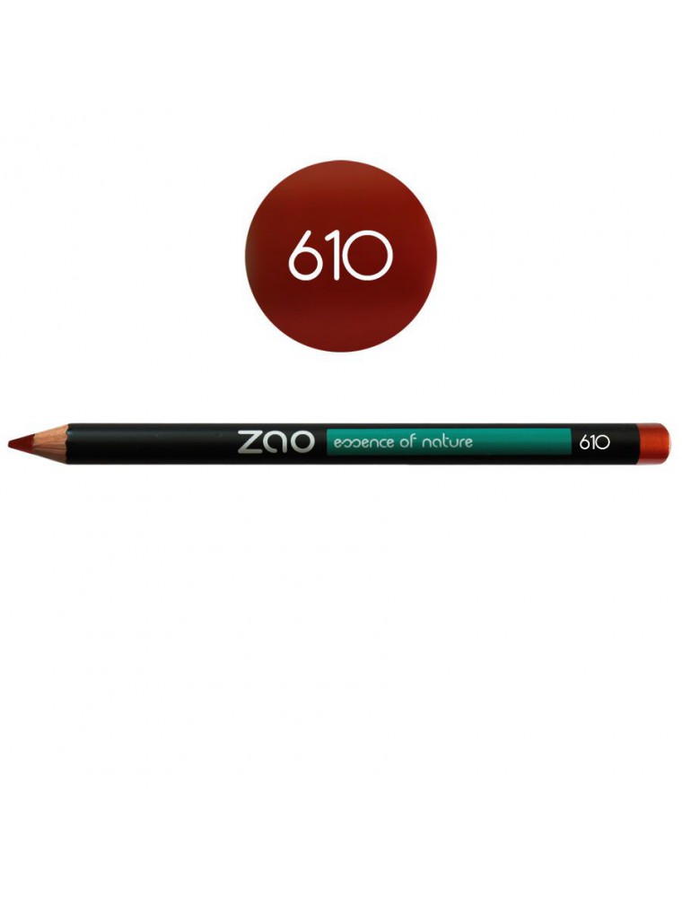 Crayon Bio - Rouge cuivré 610 1,14 grammes - Zao Make-up Crayon Bio - Rouge cuivré 610 1,14 grammes - Zao Make-up