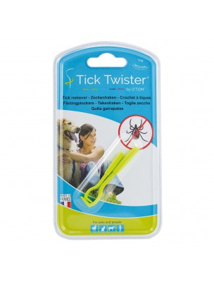 Image de Tick Twister Crochets à tiques O'Tom verts - 2 crochets - AniBio depuis Lutte contre les parasites pour animaux : vente en ligne