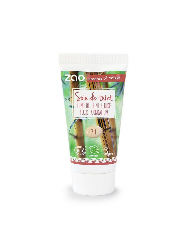Recharge Soie de teint Bio - Sable clair 711 30 ml - Zao Make-up Recharge Soie de teint Bio - Sable clair 711 30 ml - Zao Make-up