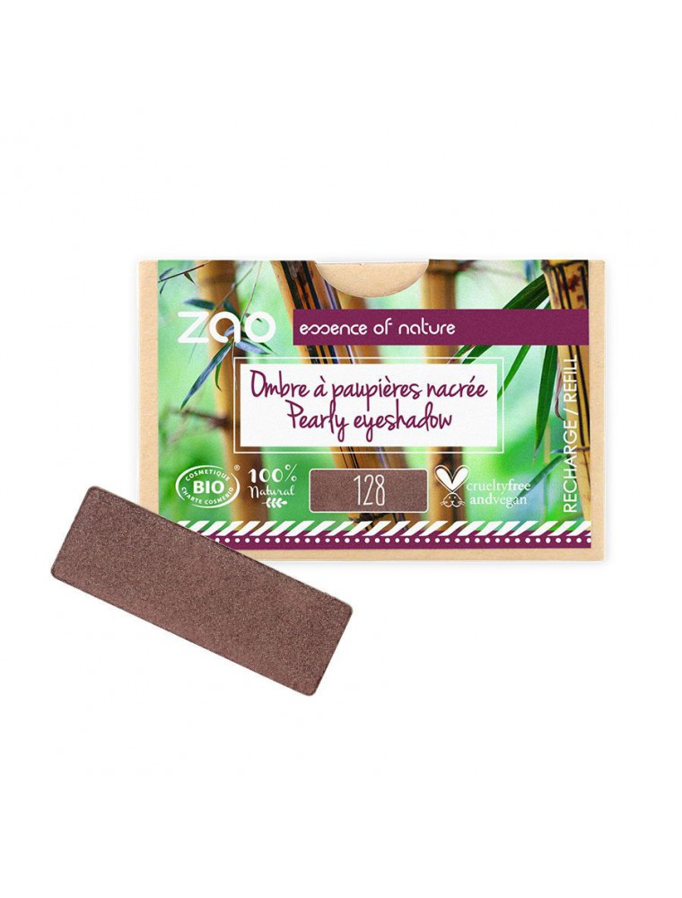 Image principale de la modale pour Recharge Ombre à paupières rectangle Bio - Tiramisu 128 1,3 grammes - Zao Make-up