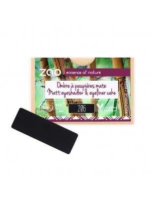 Image de Recharge Ombre à paupières rectangle Bio - Noir 206 1,3 grammes - Zao Make-up depuis Soignez vos yeux avec la phytothérapie - Vente en ligne (3)