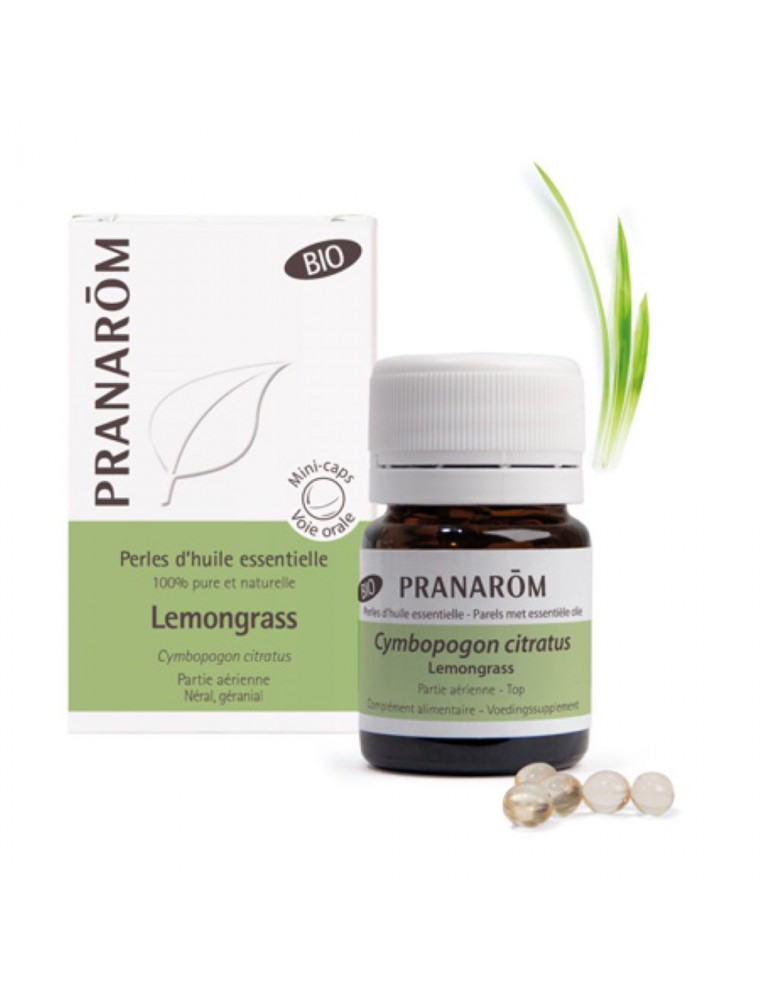 Lemongrass Bio - Perles d'huiles essentielles - Pranarôm