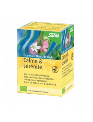 Image de Calm and Serenity Organic - Herbal tea with flowers of Bach 15 tea bags - Salus depuis Plants regulate sleep disorders