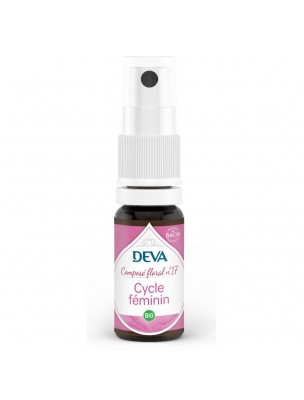 Image de Cycle féminin Bio - Stabilité d'humeurs Composé floral n°17 Spray de 15 ml - Deva depuis Commandez les produits Deva à l'herboristerie Louis