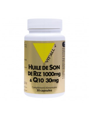 Image de Huile de Son De Riz 1000mg et Q10 30mg - Cholestérol 30 capsules - Vit'all+ via Alfalfa Bio 500 mg - Articulations, Circulation 60 gélules - Vit'all+