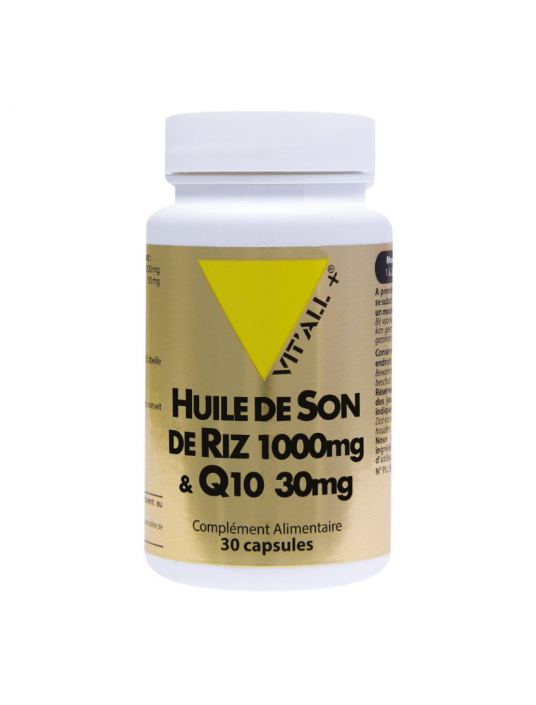 Image principale de la modale pour Huile de Son De Riz 1000mg et Q10 30mg - Cholestérol 30 capsules - Vit'all+