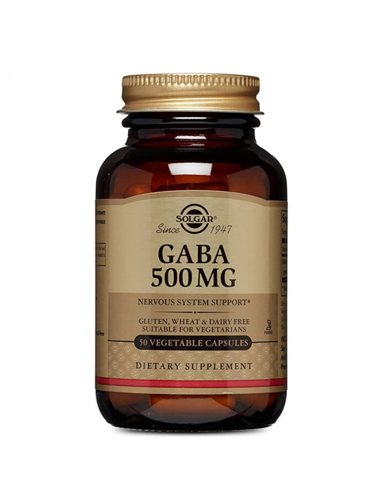 Image principale de la modale pour G.A.B.A. 500 mg - Acide Aminé 50 capsules - Solgar