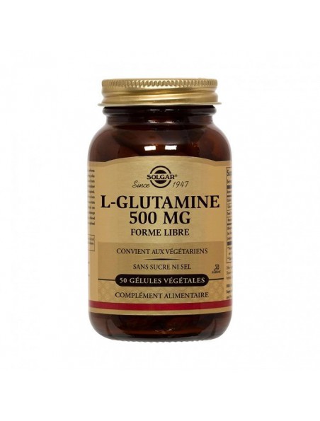 L-Glutamine 500 mg - Acide Aminé 50 capsules - Solgar L-Glutamine 500 mg - Acide Aminé 50 capsules - Solgar