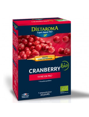 Image de C.I.P. Cranberry Bio - Urinary system 20 phials Dietaroma depuis Buy the products Dietaroma at the herbalist's shop Louis