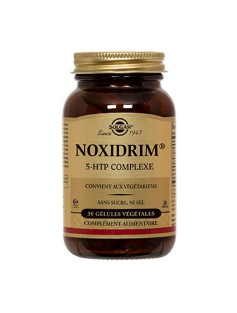 Noxidrim 5-HTP - Sommeil et Stress 30 gélules végétales - Solgar Noxidrim 5-HTP - Sommeil et Stress 30 gélules végétales - Solgar