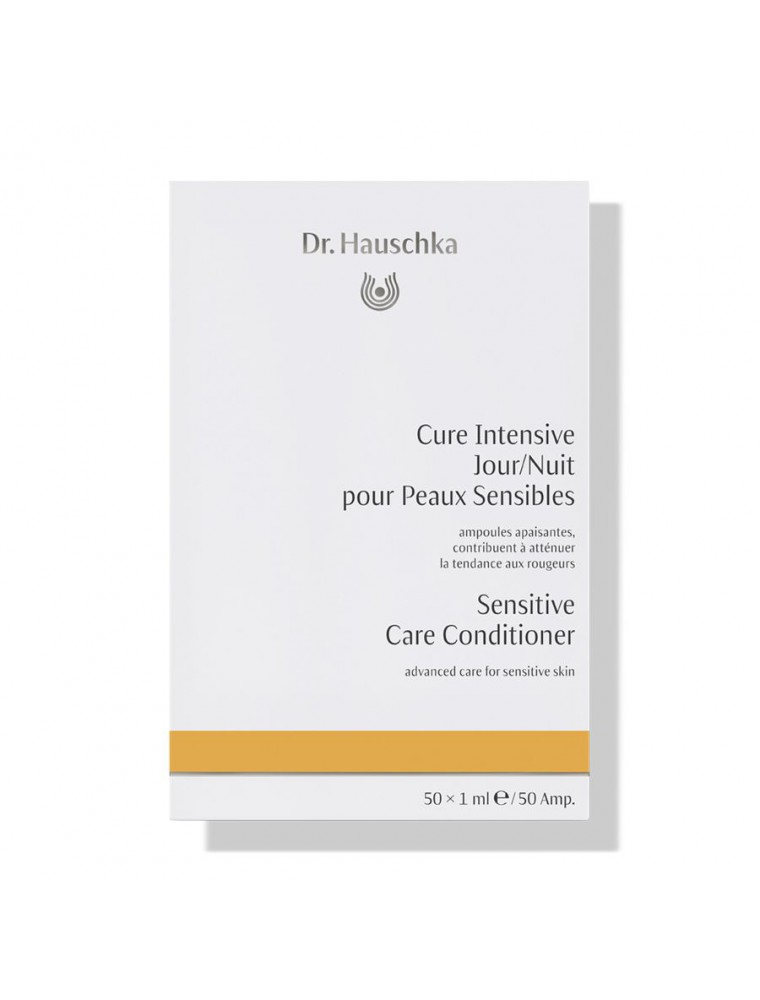 Image principale de la modale pour Cure Intensive Jour et Nuit pour peaux sensibles - Soin visage 50 ampoules - Dr Hauschka