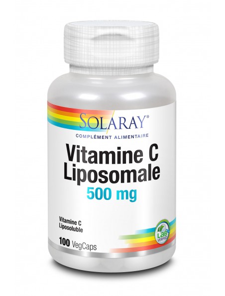 Image principale de Vitamine C liposomale 500 mg - Tonus 100 capsules végétales- Solaray