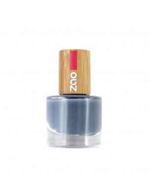 Image de Organic Nail Polish - 670 Blue Grey 8 ml - Zao Make-up depuis Organic nail polish, natural colouring, easy to apply