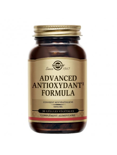 Advanced Antioxydant Formula - 30 géllules - Solgar