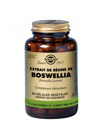 Boswellia - Souplesse et articulation 60 géllules - Solgar Boswellia - Souplesse et articulation 60 géllules - Solgar