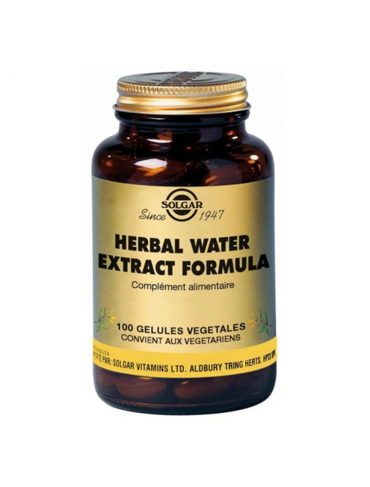 Herbal Water Formula - Equilibre rénal 100 géllules - Solgar Herbal Water Formula - Equilibre rénal 100 géllules - Solgar