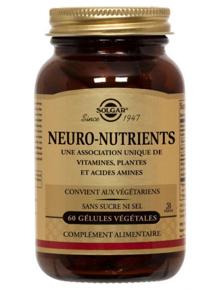 Image principale de Neuro Nutrients - Mémoire et Stress 60 gélules végétales - Solgar