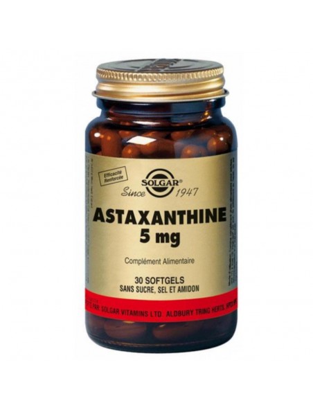 Astaxanthine  - Peau 30 géllules - Solgar