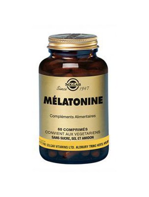 Image de Mélatonine 1 mg - Sommeil 60 comprimés - Solgar depuis Résultats de recherche pour "Summer Organic "