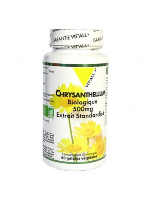 Image de Chrysanthellum Bio 500 mg - Liver protector 60 vegetarian capsules - Vit'all+ via Buy Grande Passerage XXI - Fluid Extract of Lepiium latifolium L.