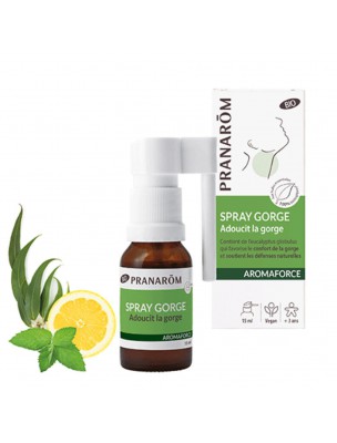 Image de Aromaforce Spray Gorge Bio - Apaisant 15 ml - Pranarôm depuis Résultats de recherche pour "Menthe poivrée "