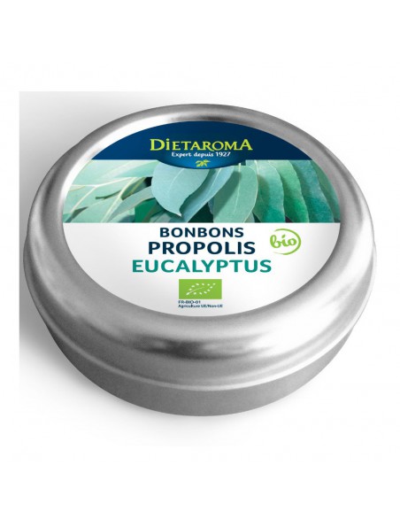 Propolis et Eucalyptus Bio Bonbons - Pour la gorge 50 g - Dietaroma