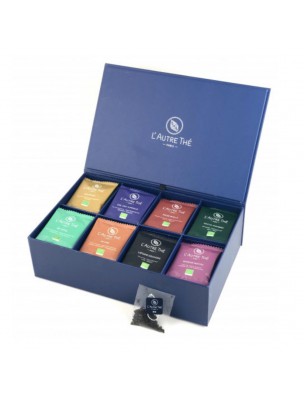 Image de Coffret Dégustation Bio - 64 Mousselines individuelles 8 références - L'Autre thé depuis Offrez des cadeaux naturels et bien-être | Produits de phytothérapie