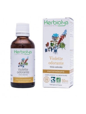 Image de Violette odorante Bio - Calmante Teinture-mère Viola odorata 50 ml - Herbiolys depuis ▷▷ Teintures mères de plantes commençant par la lettre V