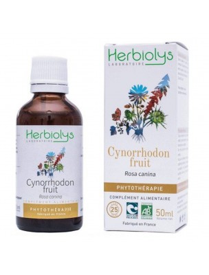 Image de Cynorrhodon (Eglantier) Bio - Vitalité Teinture-mère Rosa canina 50 ml - Herbiolys via Cynorrhodon Bio - 100g Fruits coupés de l'églantier