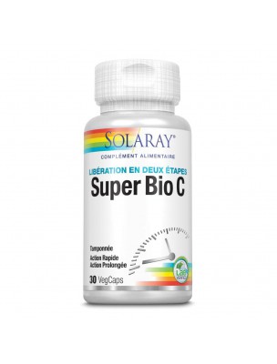 Image de Super Bio C tamponnée - Vitamine C 30 capsules - Solaray depuis Commandez les produits Solaray à l'herboristerie Louis