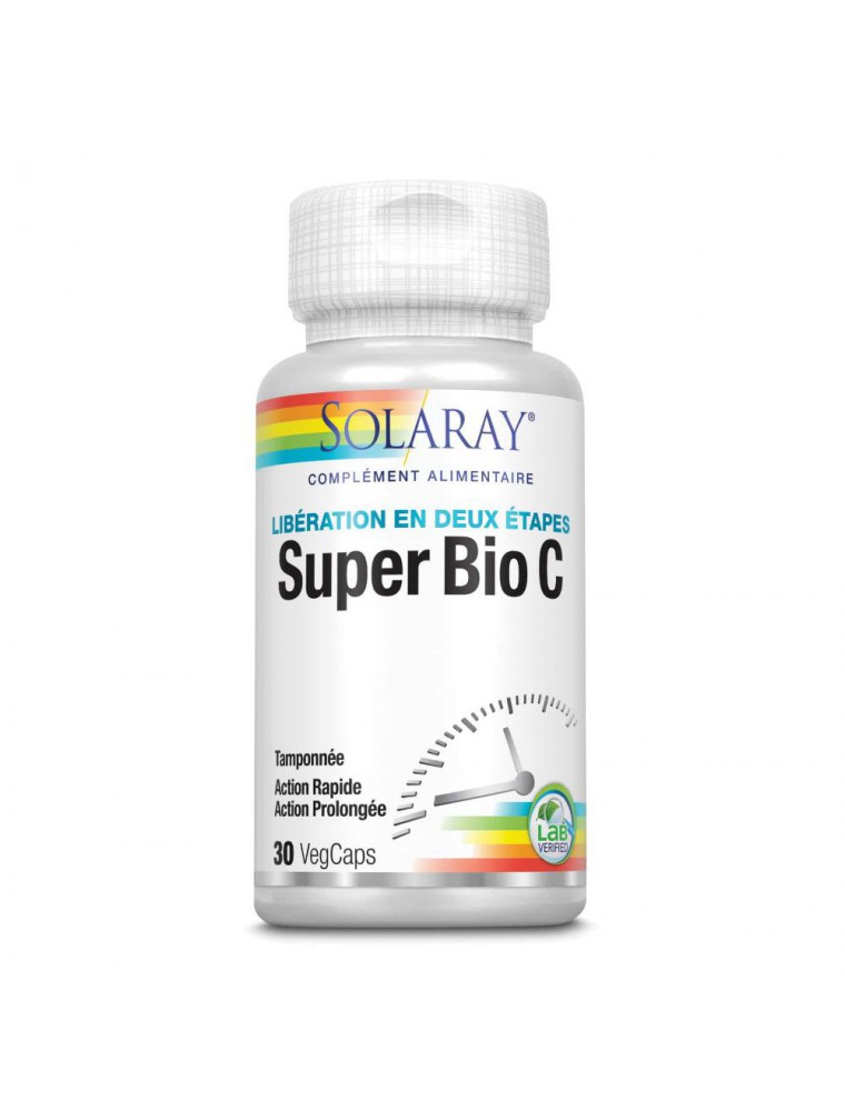 Image principale de la modale pour Super Bio C tamponnée - Vitamine C 30 capsules - Solaray