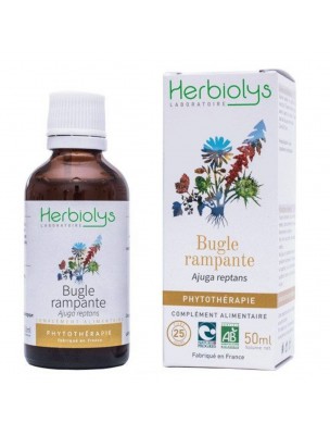 Image de Bugle rampant Bio - Plaies Teinture-mère 50 ml - Herbiolys via Huile Essentielle Géranium Rosat 10 ml - Pranarôm