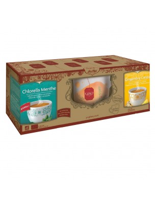 Coffret Yogi Chlorella Menthe, Gingembre Citron et Mug Bio - Coffret cadeau - Yogi Tea