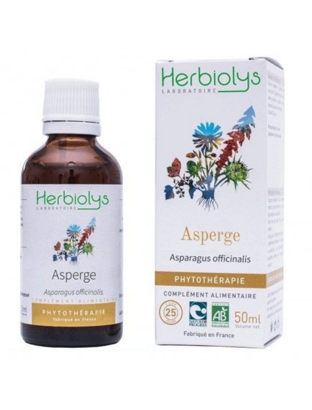 Image principale de Asperge Bio - Draineur Teinture-mère Asparagus officinalis 50 ml - Herbiolys