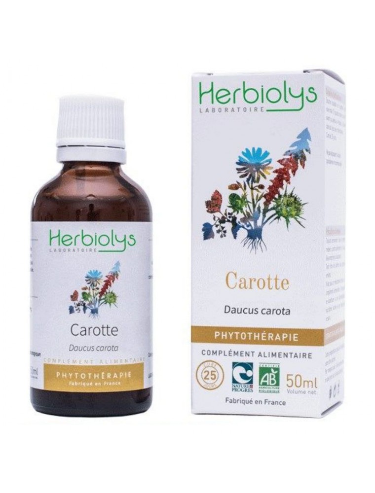 Image principale de la modale pour Carotte Bio - Dépurative Teinture-mère Daucus carota 50 ml - Herbiolys