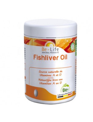 Image de Fishliver Oil (Cod Liver) Organic - Cod Liver Oil 180 Capsules Be-Life via Buy Natur-D 800 IU (Natural Vitamin D) - Healthy Bone and