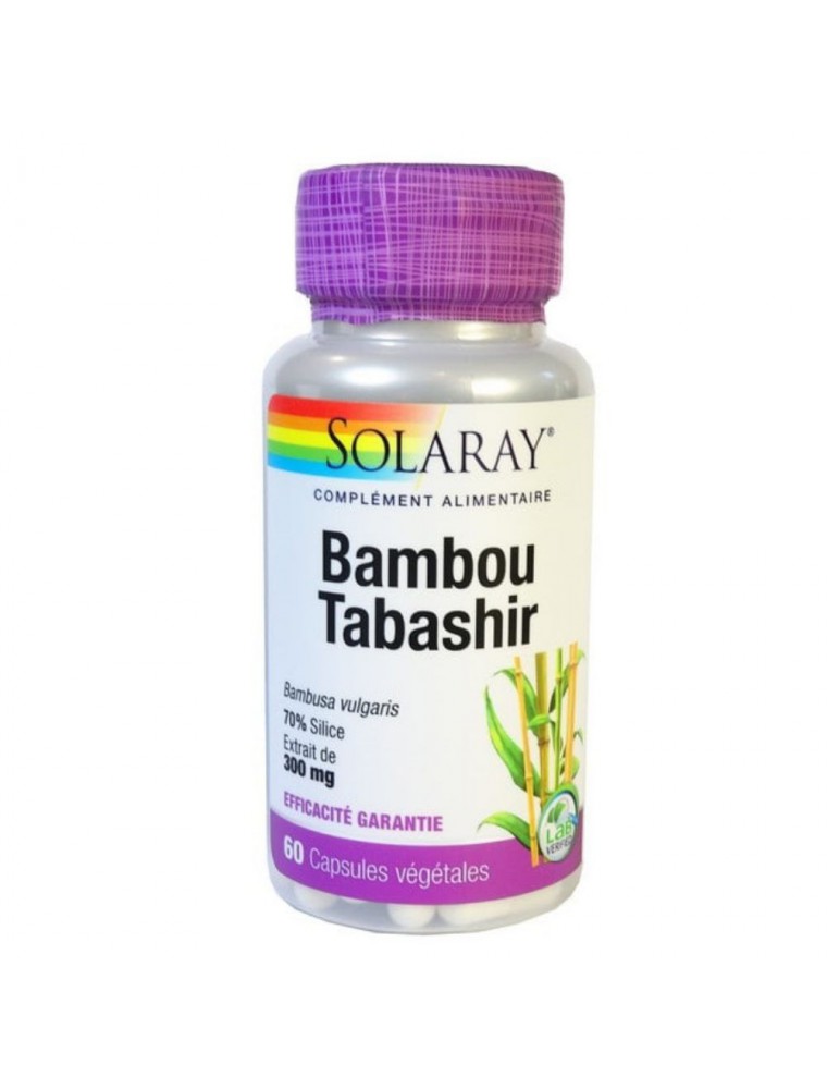 Image principale de la modale pour Bambou Tabashir 300 mg - Silice 60 capsules - Solaray