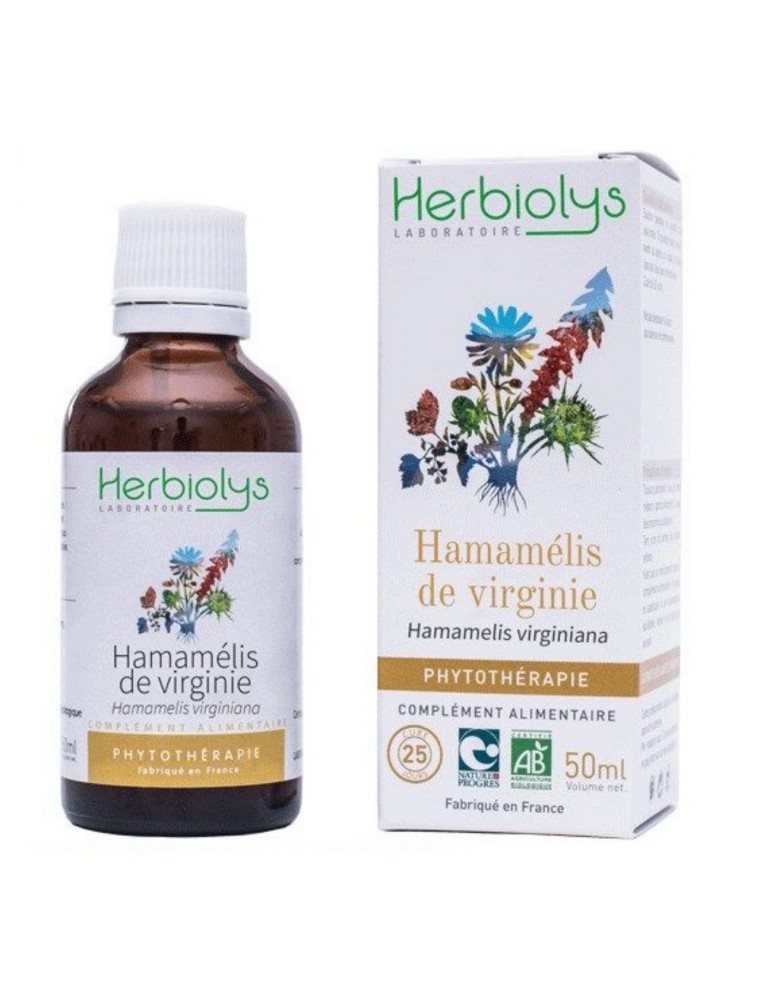 Image principale de la modale pour Hamamélis de Virginie Bio - Circulation Teinture-mère Hamamelis virginiana 50 ml - Herbiolys
