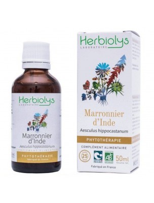 Image de Marronnier d'Inde Bio - Jambes et Hémorroïodes Teinture-mère Aesculus hippocastanum 50 ml - Herbiolys depuis ▷▷ Teintures mères de plantes commençant par la lettre M