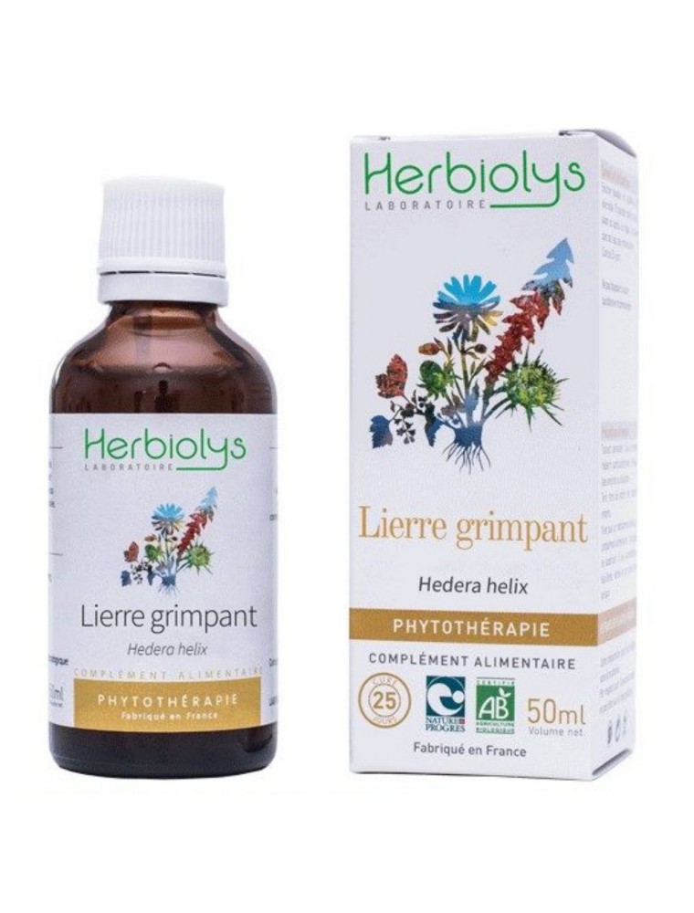 Image principale de la modale pour Lierre grimpant Bio - Articulations et Respiration Teinture-mère Hedera helix 50 ml - Herbiolys