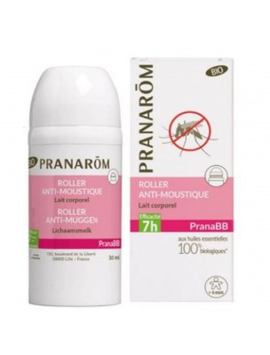 Image de Pranabb Roller Anti-Moustiques Bio - Répulsif naturel 30 ml - Pranarôm via Crème Solaire Bébé et Enfant SPF50+ Bio - 50ml