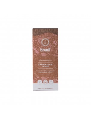 Image de Light Copper Chestnut Colouring - Henna and Ayurvedic Herbs Powder 100g Khadi depuis Buy the products Khadi at the herbalist's shop Louis